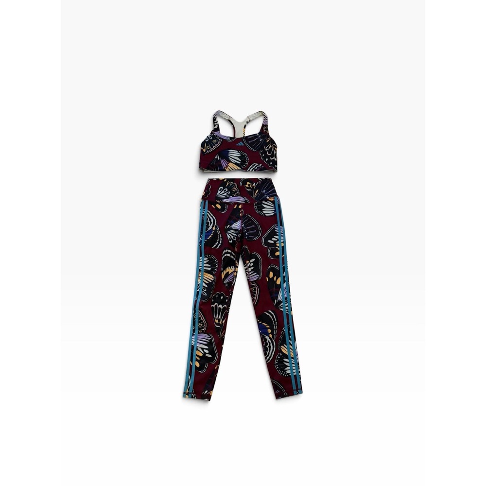Adidas X Farm Rio Butterfly Leggings Sports Bra Set Small Medium